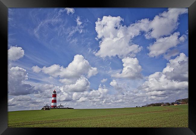 Big Skies over Happisburgh Lighthouse Framed Print by Paul Macro