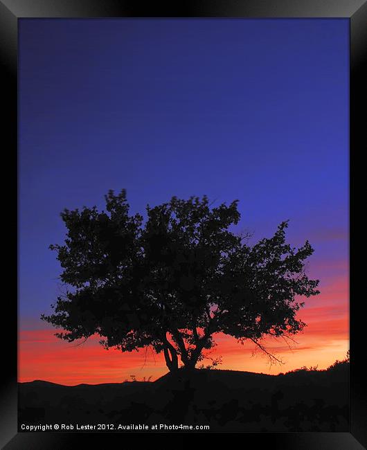 Sunset in Provence #1 Framed Print by Rob Lester