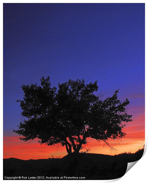 Sunset in Provence #1 Print by Rob Lester