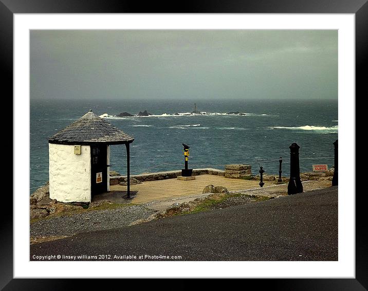 Lands End Framed Mounted Print by Linsey Williams