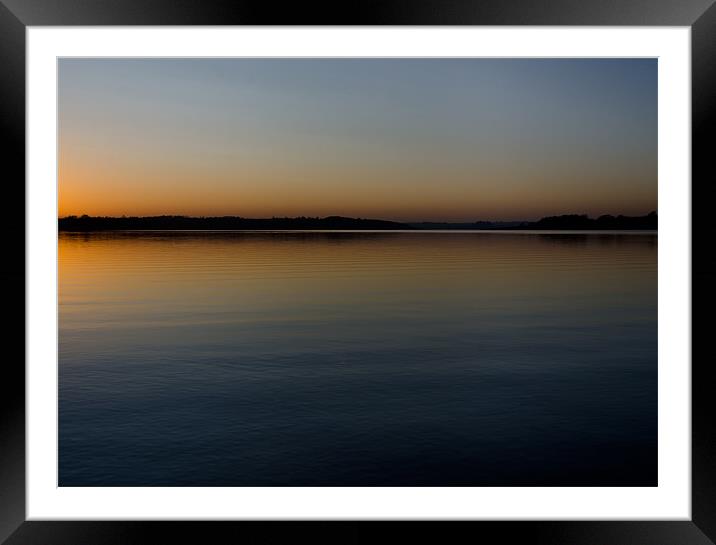 Sunset on Rutland Water Framed Mounted Print by Brett Trafford