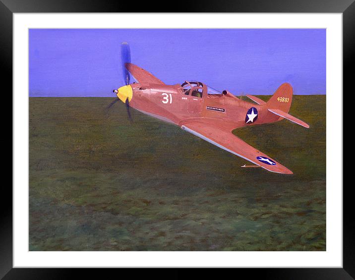 Bell P-39 Airacobra Framed Mounted Print by Olive Denyer