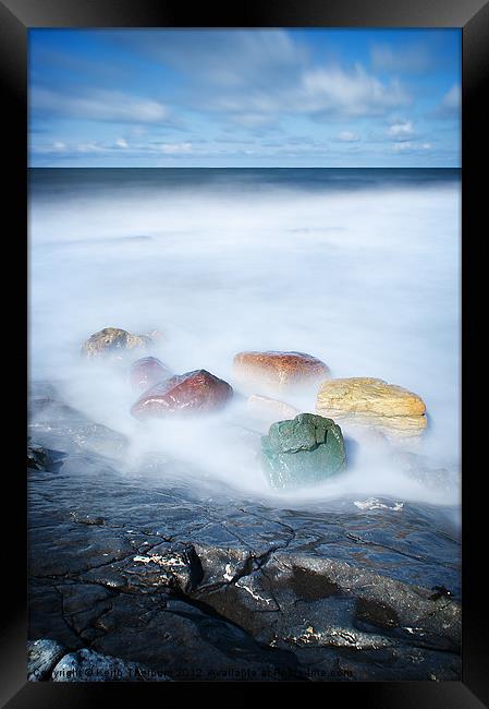 Coloured Stone Coast Framed Print by Keith Thorburn EFIAP/b