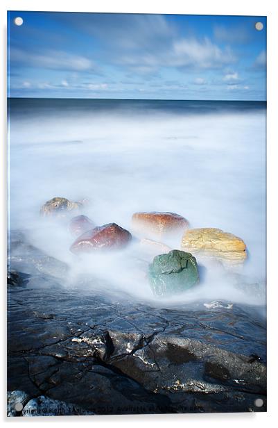 Coloured Stone Coast Acrylic by Keith Thorburn EFIAP/b