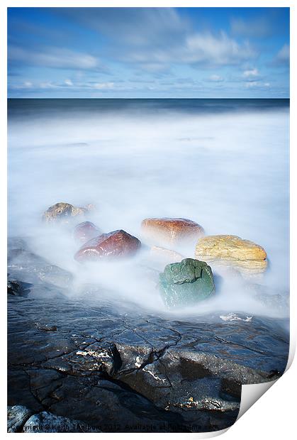 Coloured Stone Coast Print by Keith Thorburn EFIAP/b