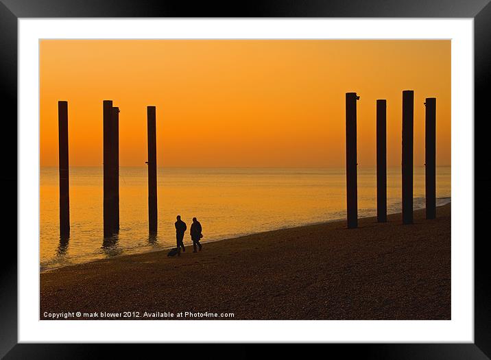 Brighton coast. Framed Mounted Print by mark blower