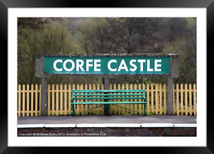 Corfe Station Framed Mounted Print by Matthew Bates
