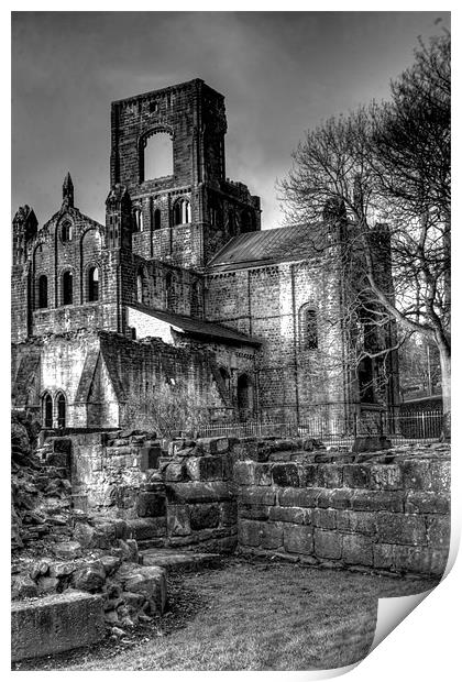Kirkstall Abbey 2 Print by Andrew Holland