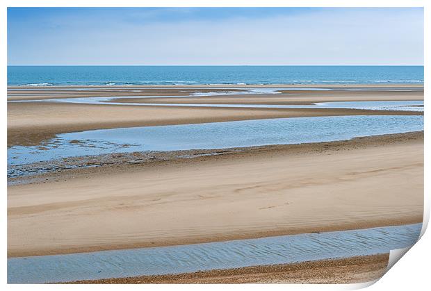 Low Tide at Burnham Overy Beach Print by Stephen Mole