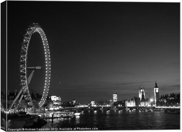 London at Night Canvas Print by Andrew Carpenter