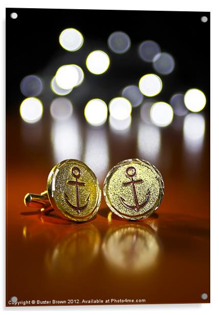Anchor Cufflinks Acrylic by Buster Brown