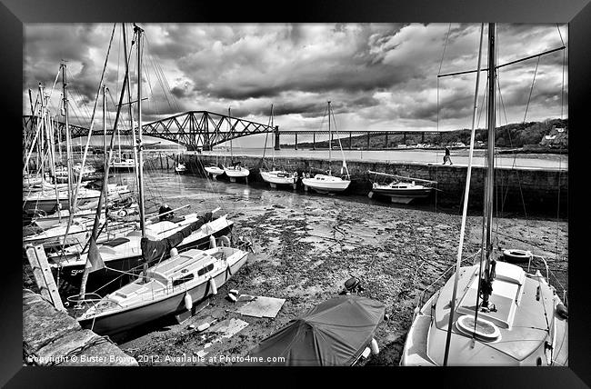 South Queensferry Harbour Framed Print by Buster Brown