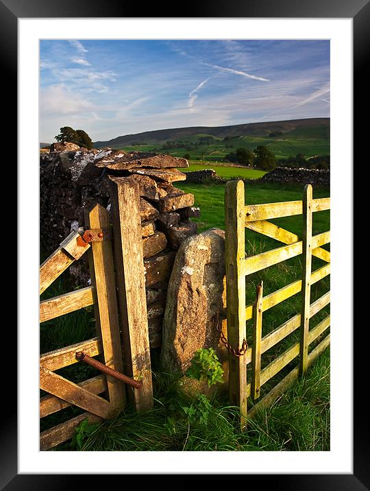 A Rustic Yorkshire Dusk Framed Mounted Print by Jim Round