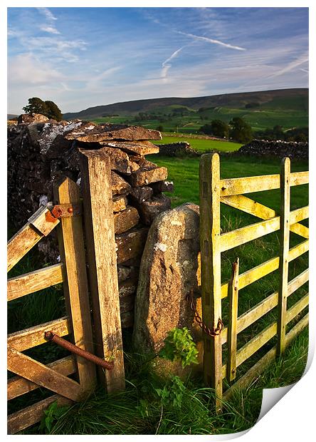 A Rustic Yorkshire Dusk Print by Jim Round