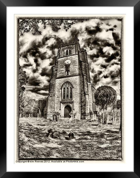 chiddingstone church Framed Mounted Print by kim Reeves
