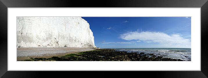 White Cliffs Framed Mounted Print by David  Fennings