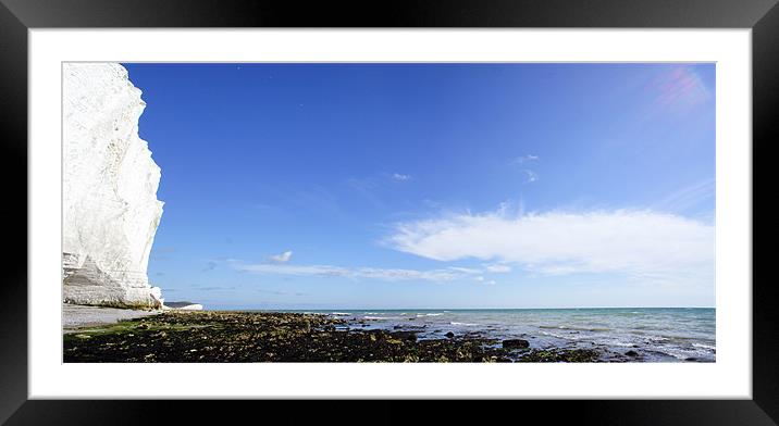 Seven Sisters White Cliffs Framed Mounted Print by David  Fennings