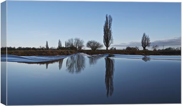 Severn Bore Reflections Canvas Print by mark humpage