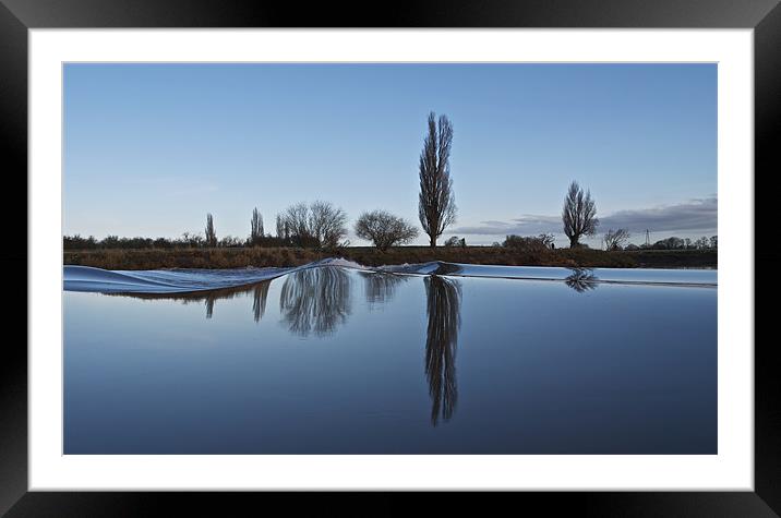 Severn Bore Reflections Framed Mounted Print by mark humpage