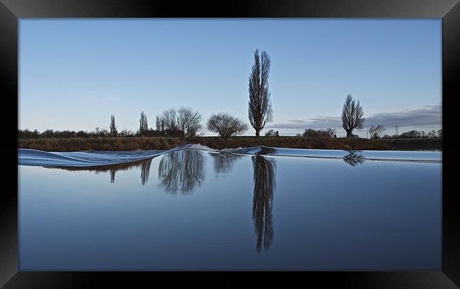 Severn Bore Reflections Framed Print by mark humpage