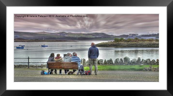 Takin It Easy In Millport Framed Mounted Print by Valerie Paterson
