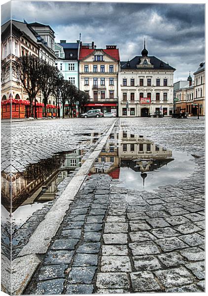 Rynek Reflections Canvas Print by Andrew Squires