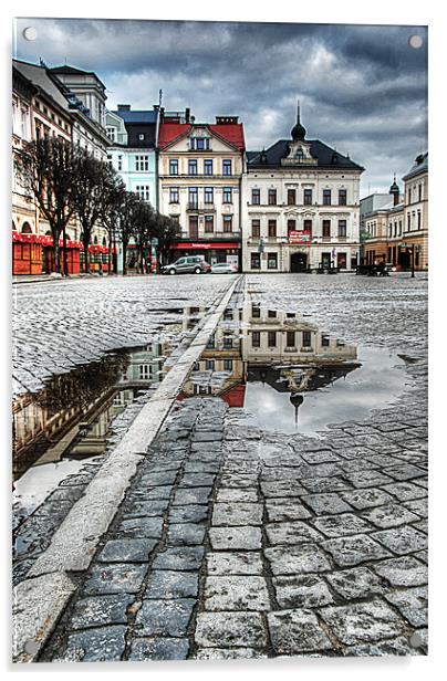 Rynek Reflections Acrylic by Andrew Squires