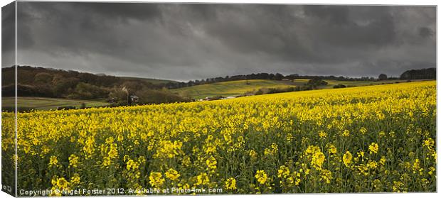 East Kennett Landscape Canvas Print by Creative Photography Wales