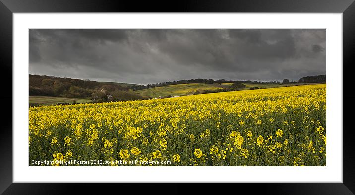 East Kennett Landscape Framed Mounted Print by Creative Photography Wales