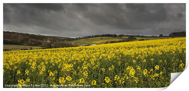 East Kennett Landscape Print by Creative Photography Wales