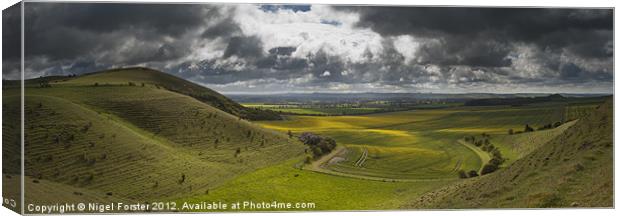 Pewsey Vale Landscape Canvas Print by Creative Photography Wales