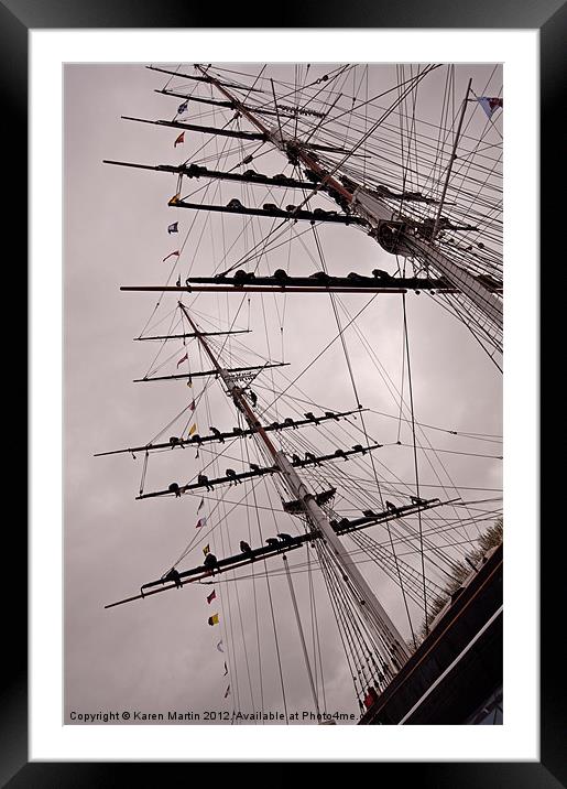 In The Rigging Framed Mounted Print by Karen Martin