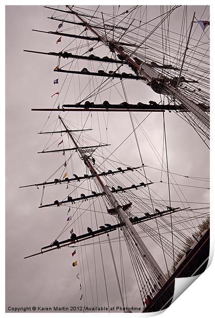 In The Rigging Print by Karen Martin