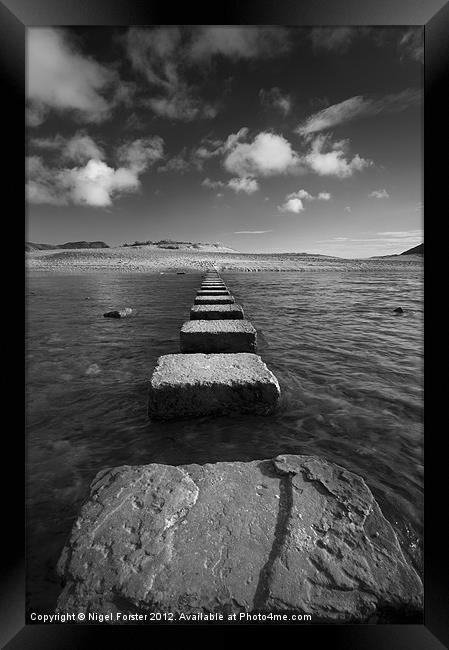 The Stepping Stones Framed Print by Creative Photography Wales