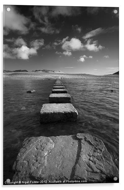 The Stepping Stones Acrylic by Creative Photography Wales