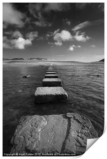 The Stepping Stones Print by Creative Photography Wales