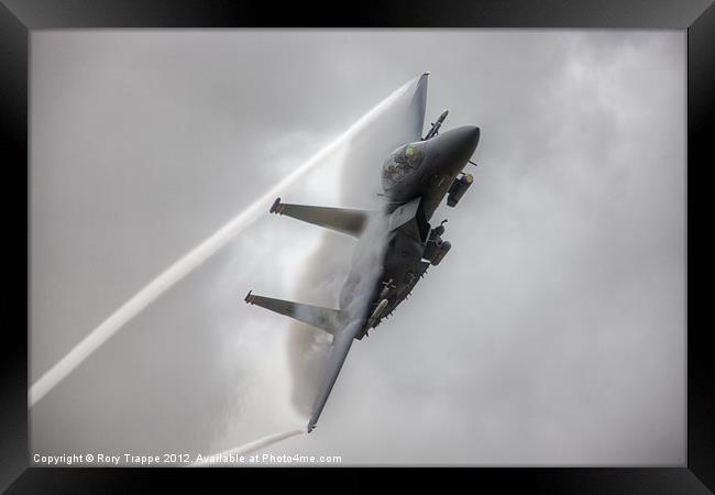 F15 with some fluff and ribbons Framed Print by Rory Trappe