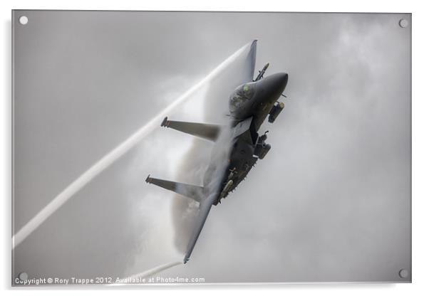 F15 with some fluff and ribbons Acrylic by Rory Trappe
