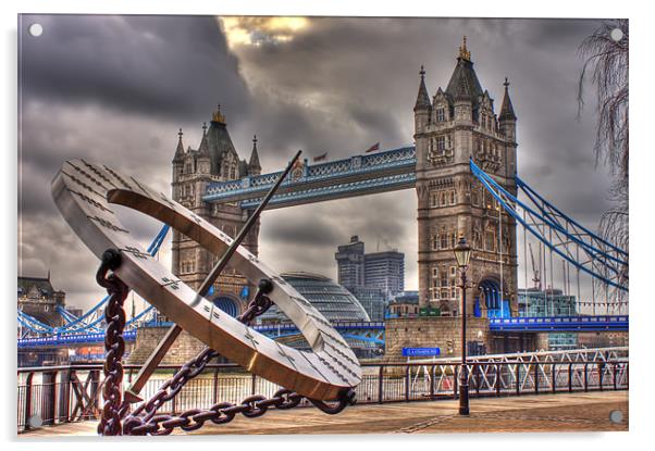 Tower Bridge & Sculpture Acrylic by Dean Messenger