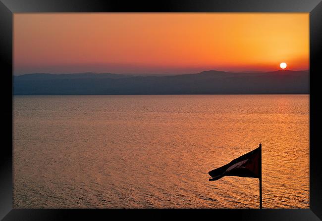 Dead Sea sunset Framed Print by radoslav rundic