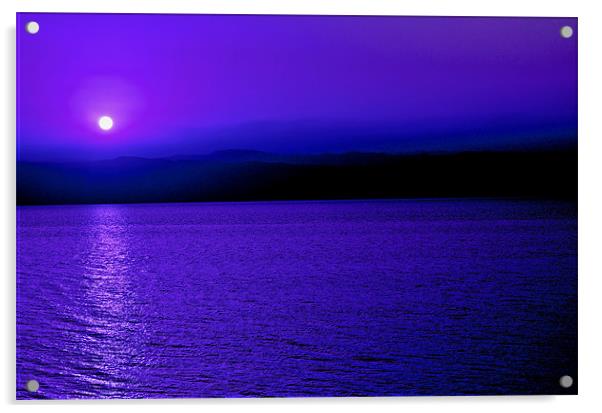 SUNSET ON DEAD SEA Acrylic by radoslav rundic