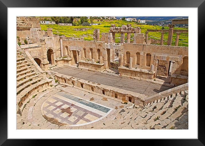 ANCIENT THEATRE IN JERASH Framed Mounted Print by radoslav rundic