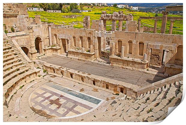 ANCIENT THEATRE IN JERASH Print by radoslav rundic