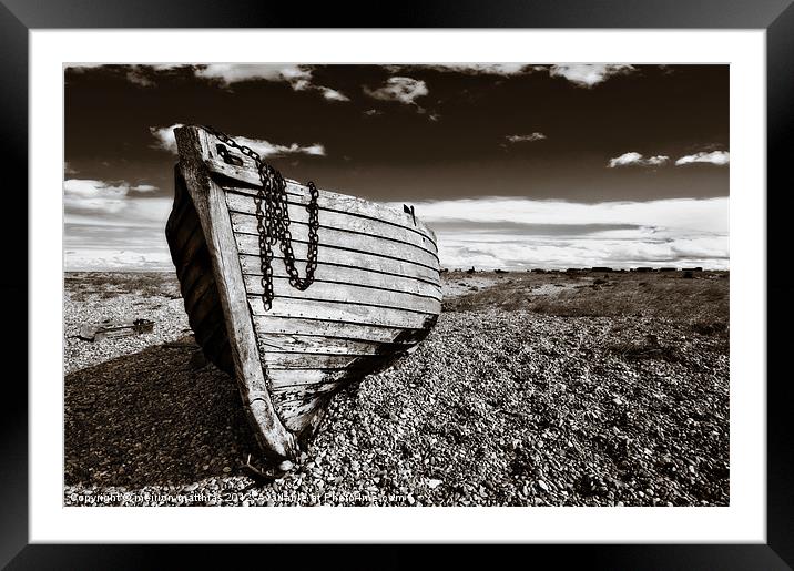 dungeness with a chocolate tone Framed Mounted Print by meirion matthias