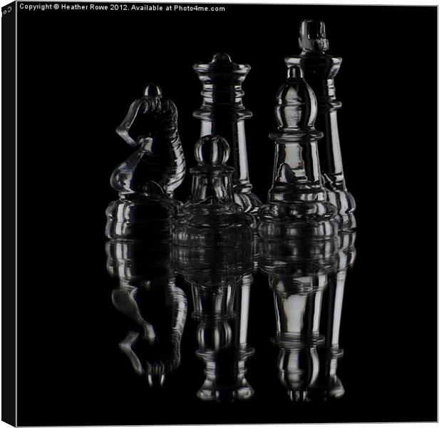 Glass Chess Canvas Print by Heather Rowe