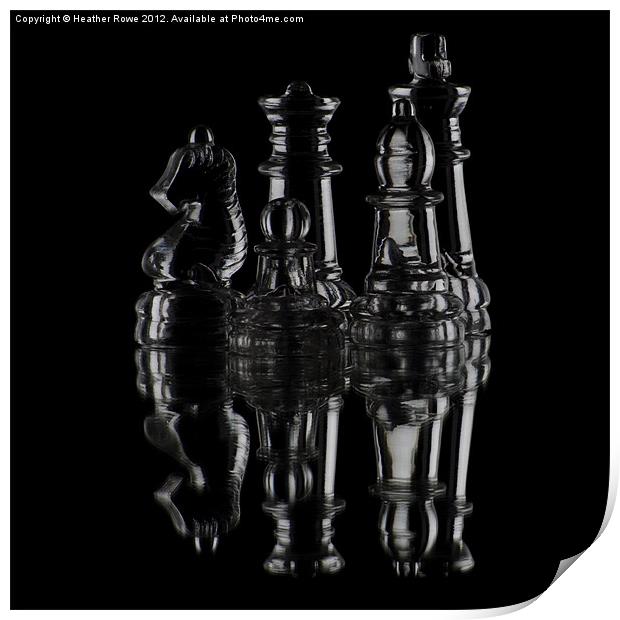 Glass Chess Print by Heather Rowe