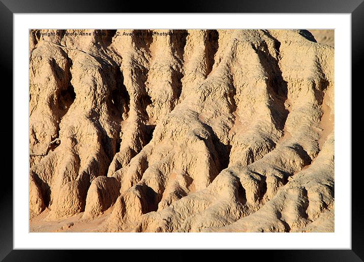 Erosion Detail at Mungo Framed Mounted Print by Carole-Anne Fooks