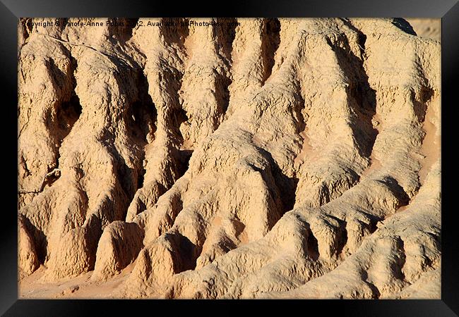 Erosion Detail at Mungo Framed Print by Carole-Anne Fooks