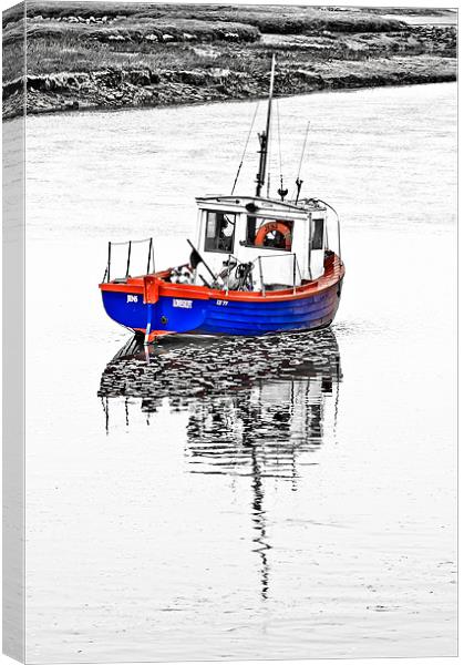 Fishing Boat at Burnham Canvas Print by Stephen Mole