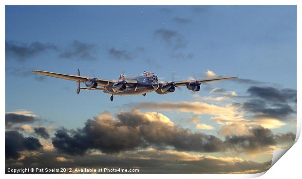 Lancaster - Safe Home Print by Pat Speirs